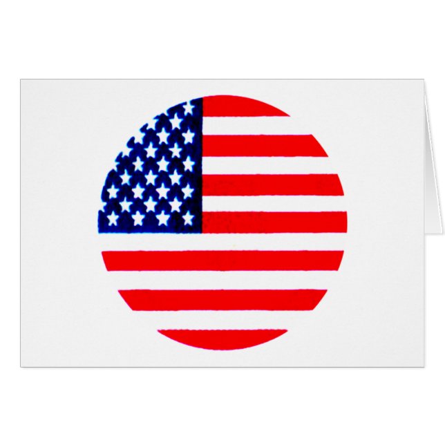 USA flagga Circle Tdhe MUSEUM Zazzle Hälsningskort (Framsidan Horizontal)