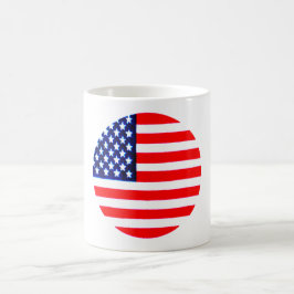 USA flagga Circle Tdhe MUSEUM Zazzle Kaffemugg