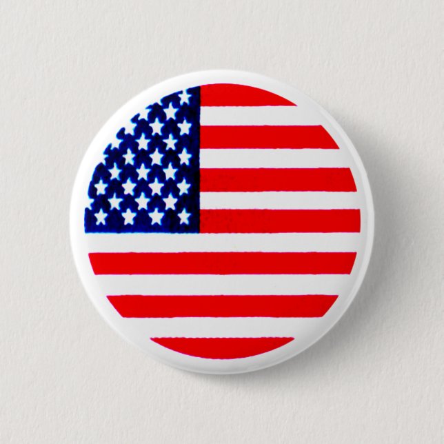 USA flagga Circle Tdhe MUSEUM Zazzle Knapp (Framsida)