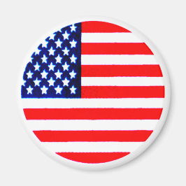 USA flagga Circle Tdhe MUSEUM Zazzle Magnet