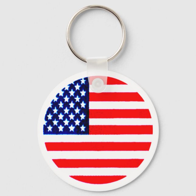 USA flagga Circle Tdhe MUSEUM Zazzle Nyckelring (Framsida)
