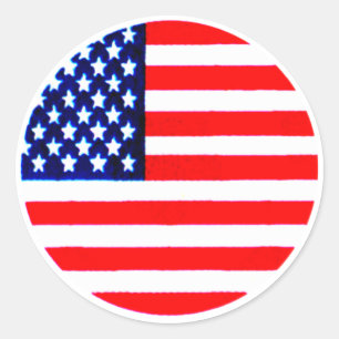 USA flagga Circle Tdhe MUSEUM Zazzle Runt Klistermärke