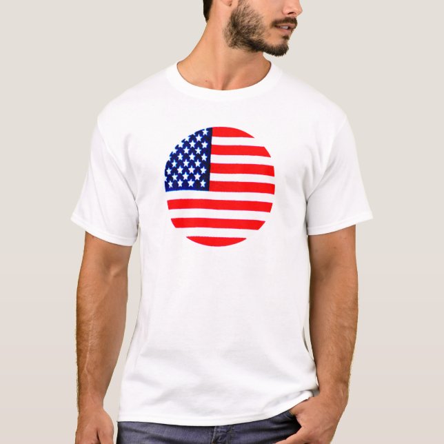 USA flagga Circle Tdhe MUSEUM Zazzle T Shirt (Framsida)