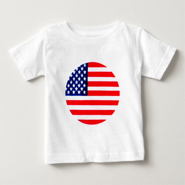 USA flagga Circle Tdhe MUSEUM Zazzle T-shirt (Framsida)