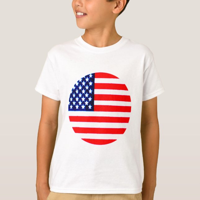 USA flagga Circle Tdhe MUSEUM Zazzle Tee (Framsida)