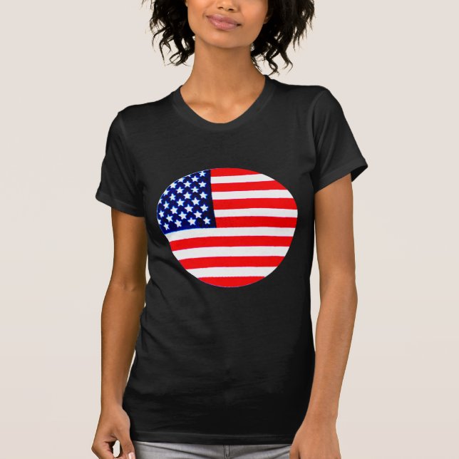 USA flagga Circle Tdhe MUSEUM Zazzle Tee Shirt (Framsida)
