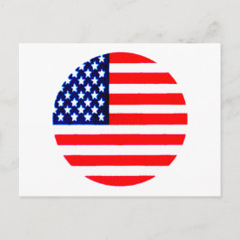 USA flagga Circle Tdhe MUSEUM Zazzle Vykort