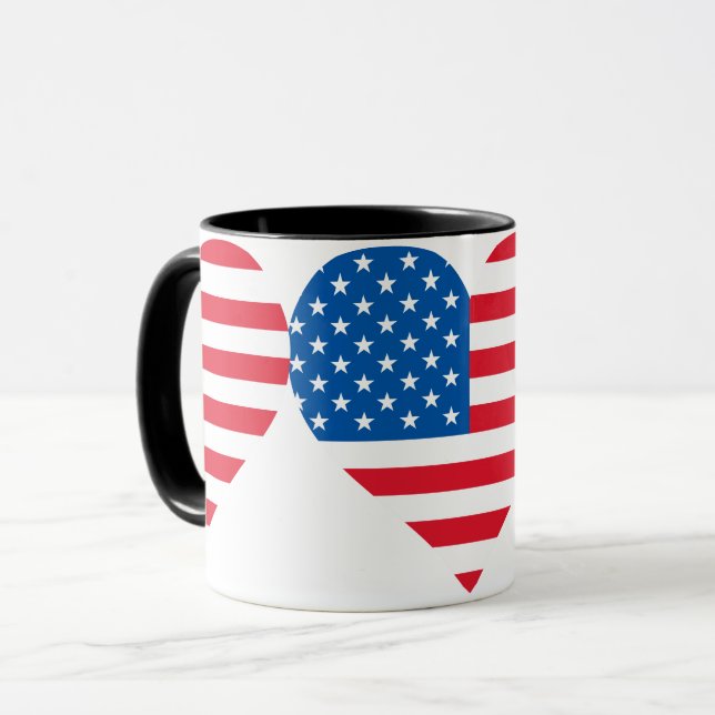 USA flagga Combo Coffee Mugg (Framsida vänster)