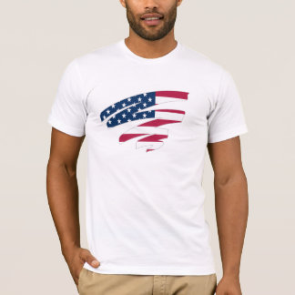 USA flagga Crewnacksherst - Patriotic Cotton T Shirt