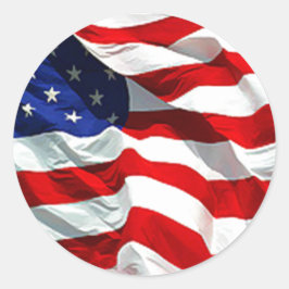 USA flagga-dekal och kuvertförsegling Runt Klistermärke