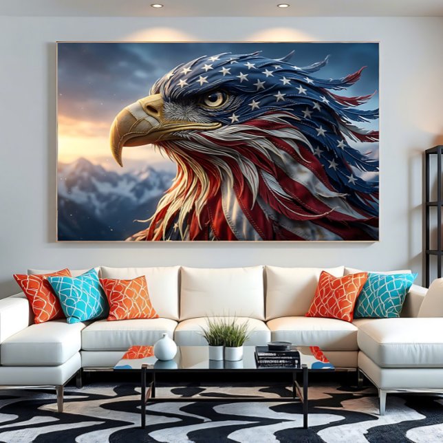 USA Flagga Design med Havsörn Poster (Skapare uppladdad)