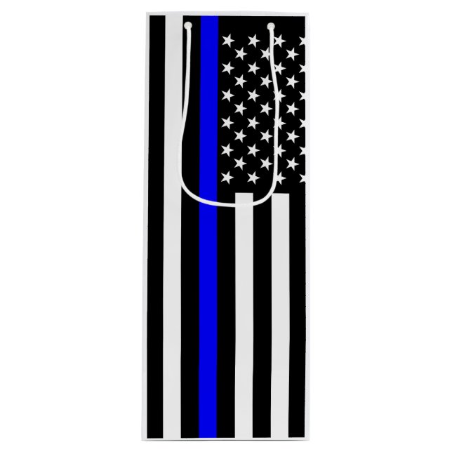 USA flagga det tunna blålinjentemat (Framsidan)