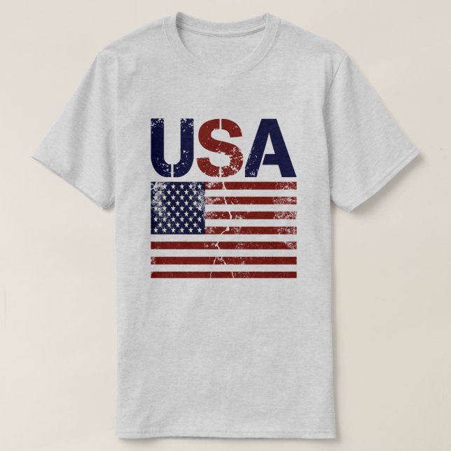 USA flagga Distress T-Shirt (Design framsida)