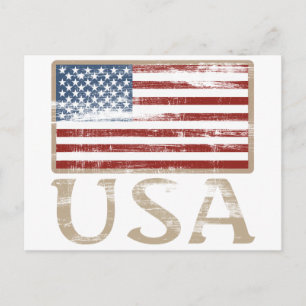 USA flagga Distress Vykort