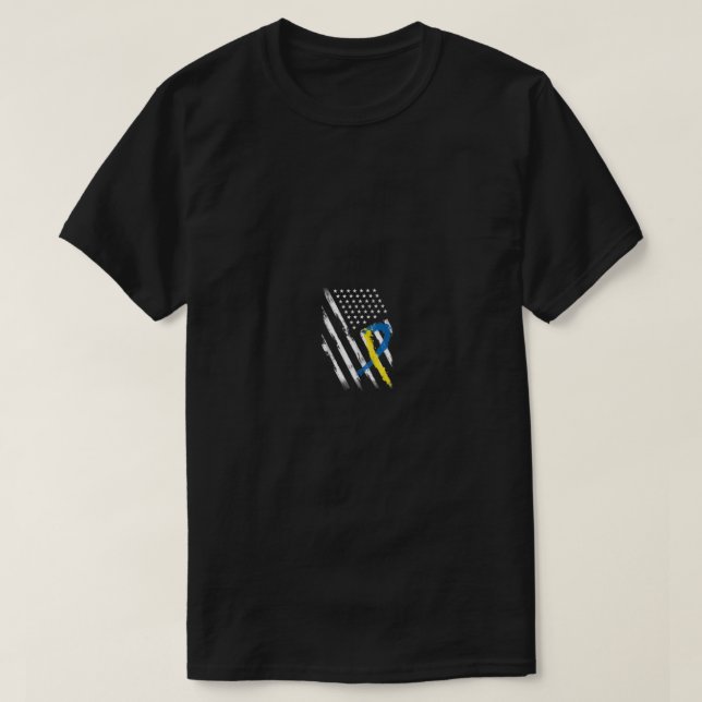 USA Flagga Downs Förståelse Tröja Pappa Mamma Dow (Design framsida)