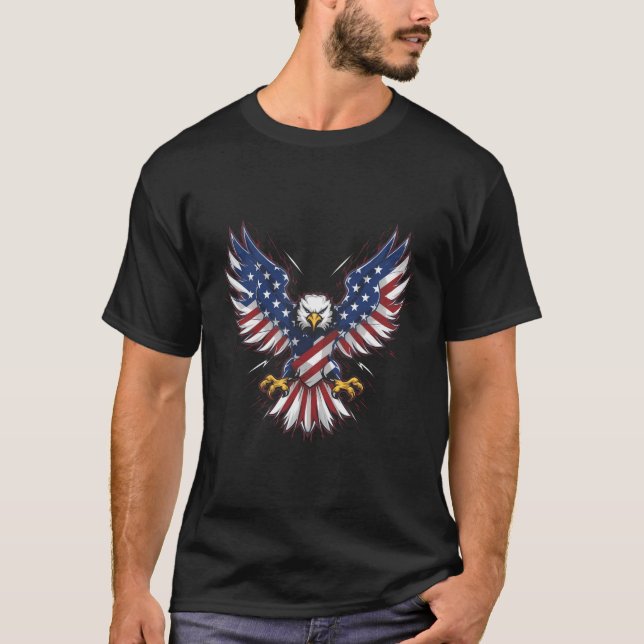USA flagga Eagle T Shirt (Framsida)