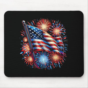 USA Flagga Eldflugor Patriotisk Musmatta