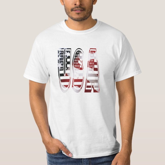 USA flagga Fabulous Färg Roligt Tee (Framsida)