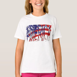 USA flagga Fantastisk Fab Two-Tone T-shirt