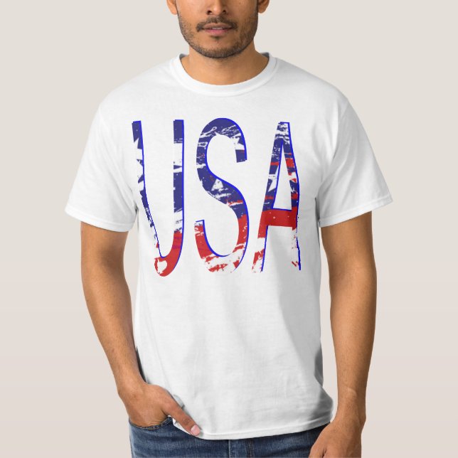 USA flagga Fantastisk Fab Two-Tone Tee (Framsida)