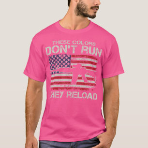 USA flagga Färg, inte Springa, de laddar upp milit T Shirt