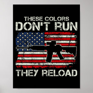 Usa Flagga Färger Springar Inte De Laddar Om - Sol Poster
