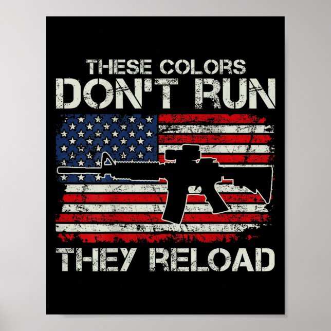 Usa Flagga Färger Springar Inte De Laddar Om - Sol Poster (Framsidan)