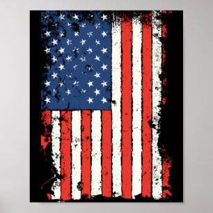 USA flagga fjärde juli patriotisk amerikansk stolt Poster