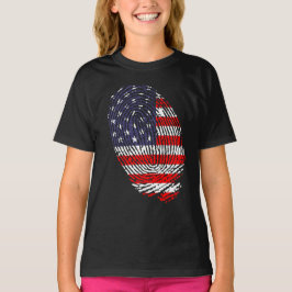 USA flagga, flagga of USA, American flagga fingera T Shirt