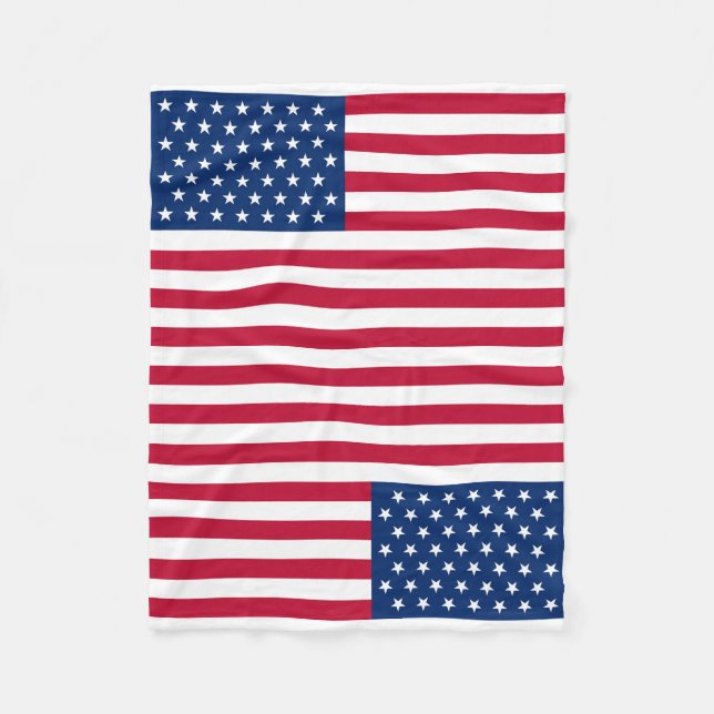 USA flagga Fleece Blanket (Framsidan)