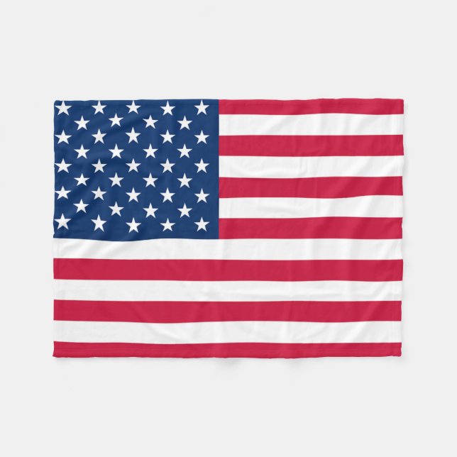 USA flagga Fleece Blanket Förenta staterna (Framsidan (Horisontell))