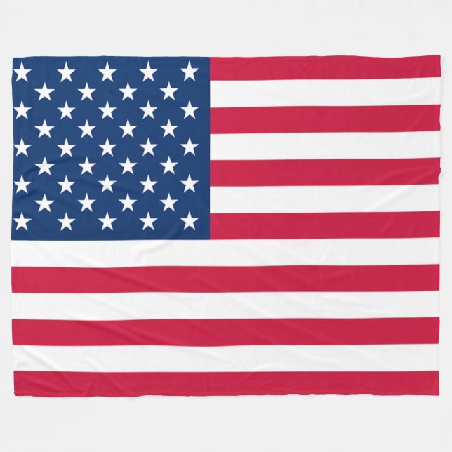 USA flagga Fleece Blanket Förenta staterna (Framsidan (Horisontell))