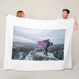 USA FLAGGA FLEECEFILT