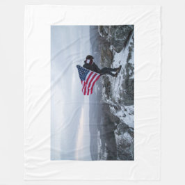 USA FLAGGA FLEECEFILT