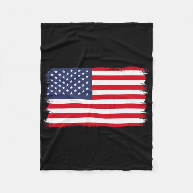 USA-flagga  Fleecefilt (Framsidan)