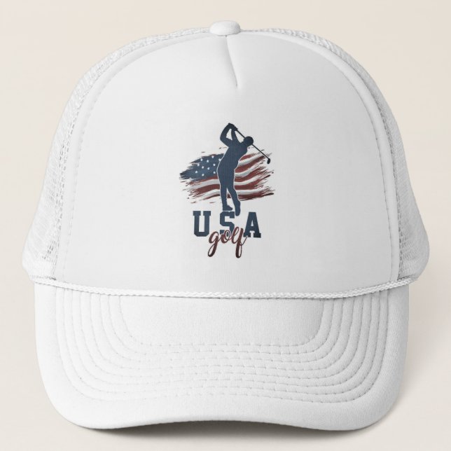 USA Flagga Flygande Golfsväng Keps (Framsida)