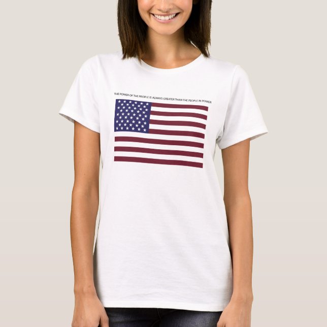 USA - FLAGGA - FOLKENS BEFOGENHET T SHIRT (Framsida)