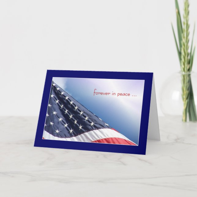 USA flagga - för evigt i fred Kort (Framsida)