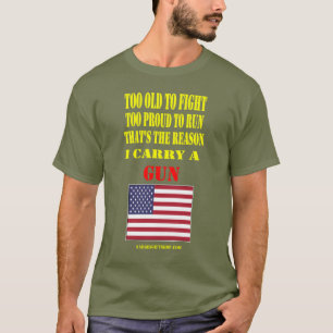 USA FLAGGA, FÖR GAMMAL ATT KÄMPA, FÖR STOLT MOT SP T SHIRT