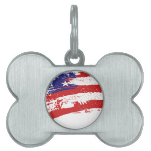 USA flagga Förenta staterna/Förenta staterna Namnbricka Husdjur