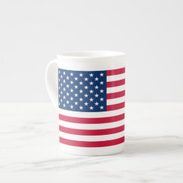 USA flagga - Förenta staterna - Patriotic - Benporslin Mugg