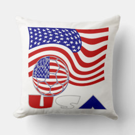 USA Flagga Fotboll Kudde