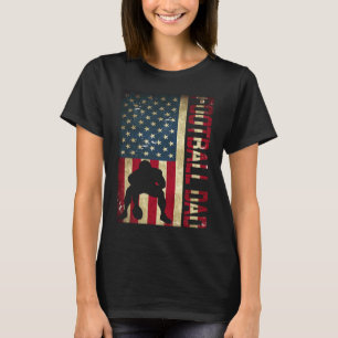 USA flagga fotboll Pappa Pittsburgh Lineman Far T Shirt