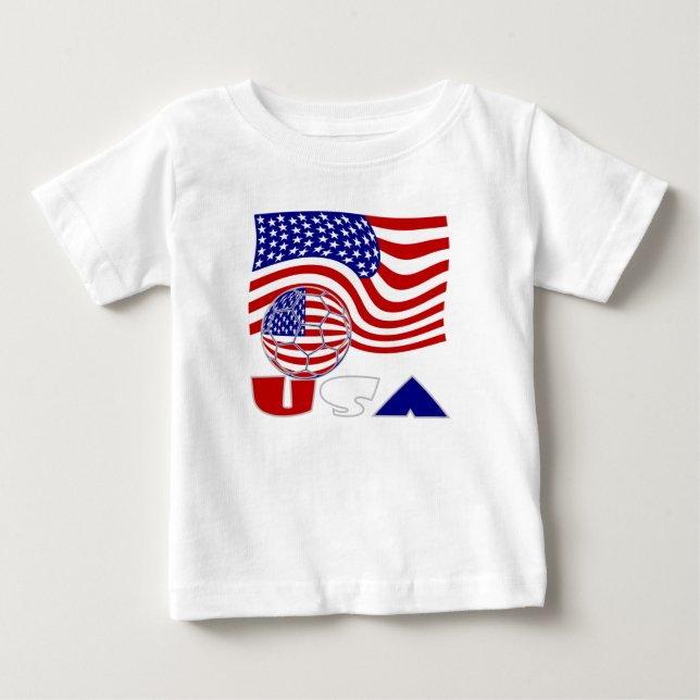 USA flagga - fotbollsbuss T-shirt (Framsida)