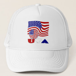 USA flagga - fotbollsbuss Truckerkeps
