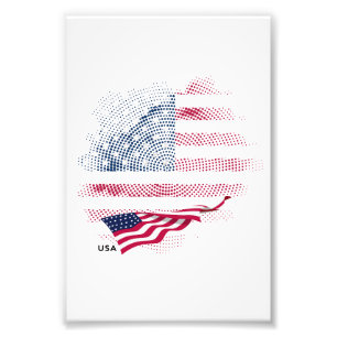 USA flagga Fototryck