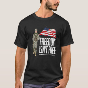 USA flagga Freedom Patriotic Soldier American Memo T Shirt