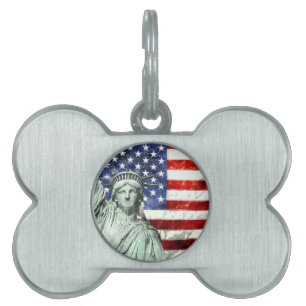 USA FLAGGA & FRIHET NAMNBRICKA HUSDJUR