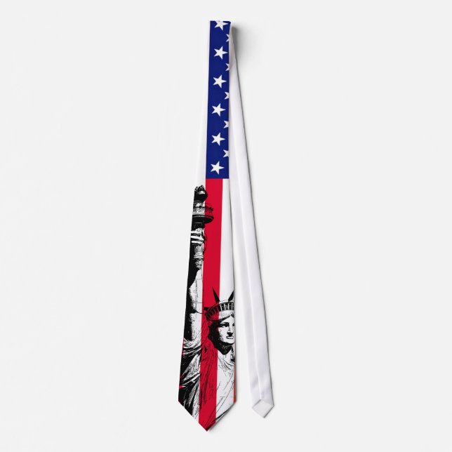 USA flagga & frihetsgudinnan Slips (Framsida)