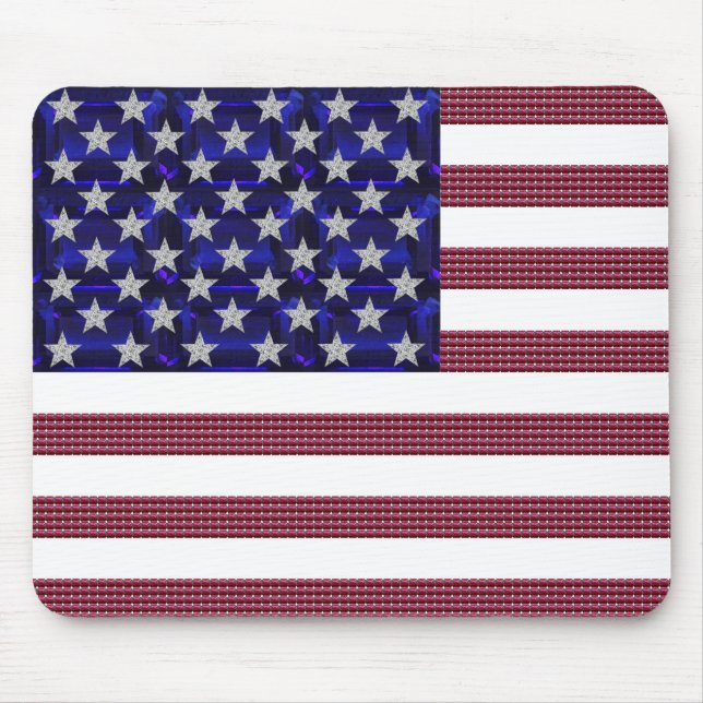 USA flagga Gemstone Art Musmatta (Framsidan)